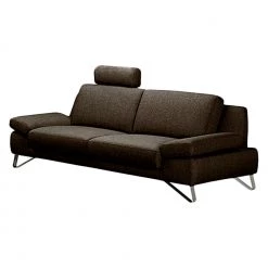 Loftscape Canapé Silvano (3 places) - Sans fonction -Canapés Soldes Magasin sofa silvano 3 sitzer webstoff braun schwarz 442484
