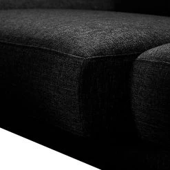Loftscape Canapé Silvano (3 places) - Appui-tête réglable -Canapés Soldes Magasin sofa silvano 3 sitzer webstoff schwarz 442412