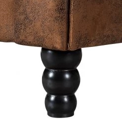 Ars manufacti Canapé Sombrero (3 places) - Cuir synthétique vieilli marron -Canapés Soldes Magasin sofa sombrero 3 sitzer antiklederlook braun 308868