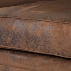 Ars manufacti Canapé Sombrero (3 places) - Cuir synthétique vieilli marron -Canapés Soldes Magasin sofa sombrero 3 sitzer antiklederlook braun 308870