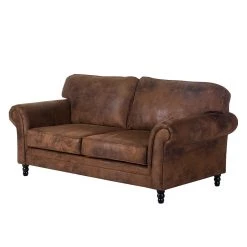 Ars manufacti Canapé Sombrero (3 places) - Cuir synthétique vieilli marron