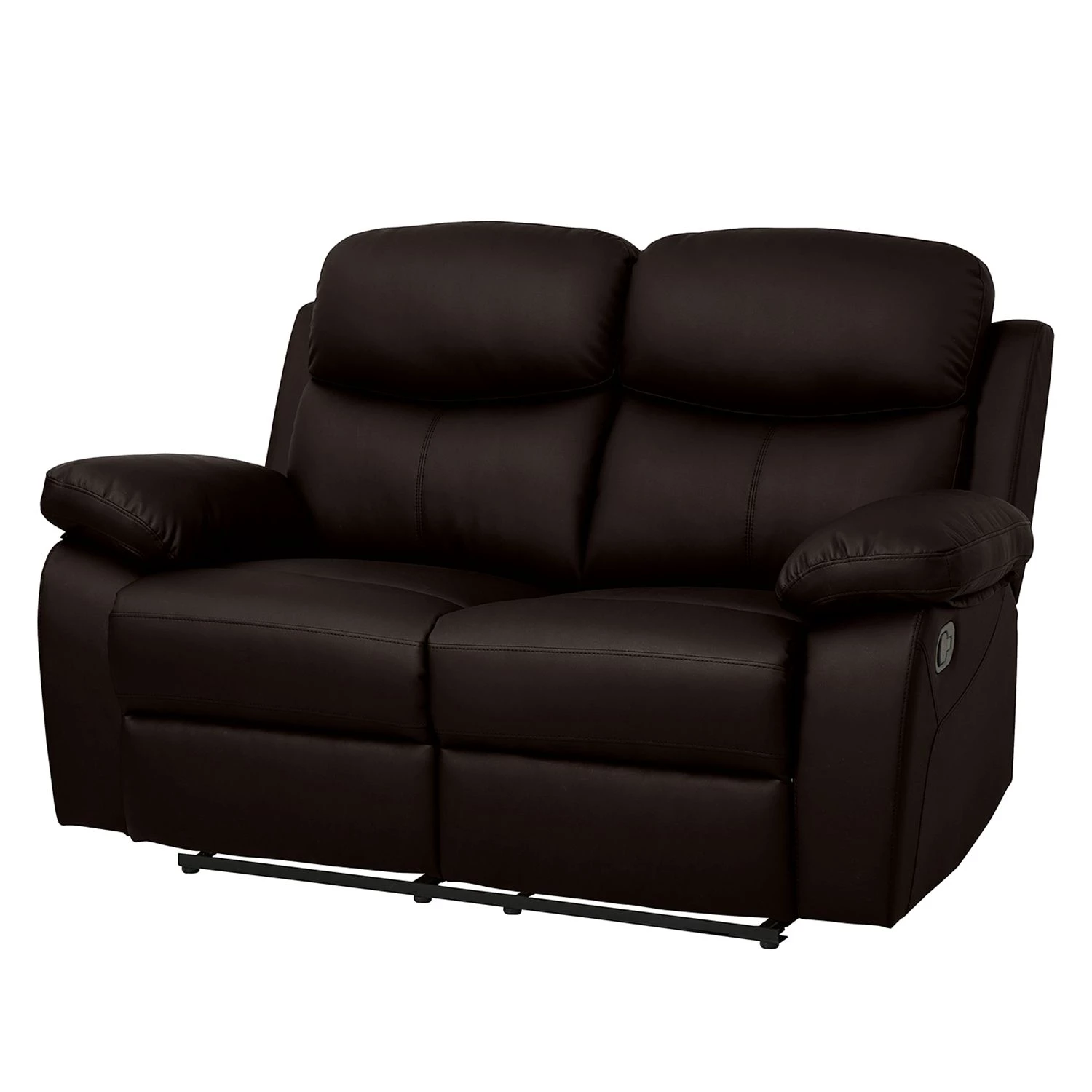 Modoform Canapé Tetchill (2 places) - Avec fonction relaxation - Imitation cuir - Marron foncé 1 Modoform Canapé Tetchill (2 places) - Avec fonction relaxation - Imitation cuir - Marron foncé