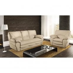 Modoform Canapé convertible Torsby - Cuir véritable beige 20 Modoform Canapé convertible Torsby - Cuir véritable beige -Canapés Soldes Magasin sofa torsby 3 sitzer echtleder beige 4790132