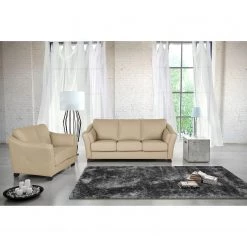 Modoform Canapé convertible Toucy - Cuir véritable Beige -Canapés Soldes Magasin sofa toucy 3 sitzer echtleder beige 4790224