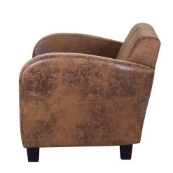 Ars manufacti Canapé Tullow (2 places) - Aspect cuir vieilli - Marron -Canapés Soldes Magasin sofa tullow 2 sitzer antiklederlook braun 405031