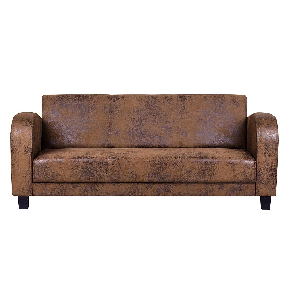 Ars manufacti Canapé Tullow (3 places) - Aspect vieux cuir marron 2 Ars manufacti Canapé Tullow (3 places) - Aspect vieux cuir marron – Image 2