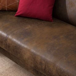 Ars manufacti Canapé Tullow (3 places) - Aspect vieux cuir marron 21 Ars manufacti Canapé Tullow (3 places) - Aspect vieux cuir marron -Canapés Soldes Magasin sofa tullow 3 sitzer antiklederoptik braun 4972108