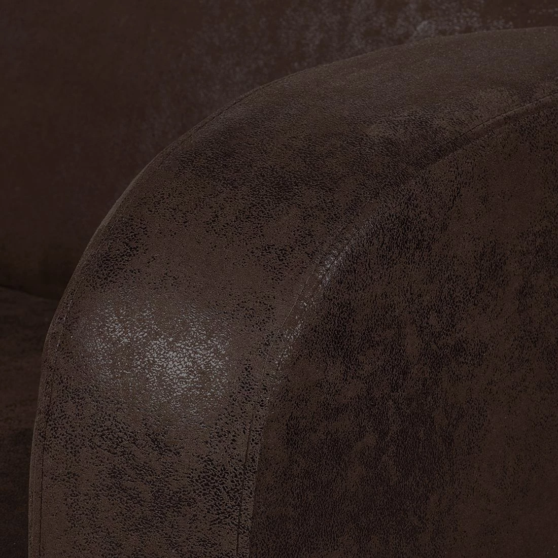 Ars manufacti Canapé Tullow (3 places) - Aspect vieux cuir marron foncé 11 Ars manufacti Canapé Tullow (3 places) - Aspect vieux cuir marron foncé – Image 11
