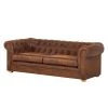 Ars manufacti Canapé Upperclas (3 places) - Microfibre marron