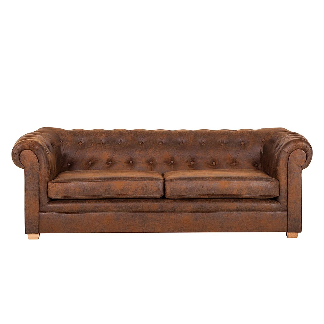 Ars manufacti Canapé Upperclas (3 places) - Microfibre marron 2 Ars manufacti Canapé Upperclas (3 places) - Microfibre marron – Image 2