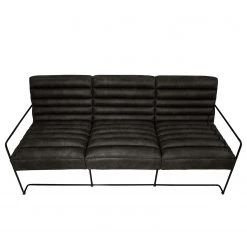 Ars manufacti Canapé Voda I (3 places) - Basalte -Canapés Soldes Magasin sofa voda 3 sitzer antiklederlook basalt 4864380