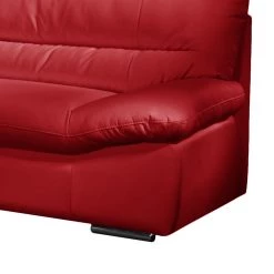 Cotta Canapé Doug (3 places) - Cuir véritable rouge -Canapés Soldes Magasin sofa william 3 sitzer echtleder rot 343158