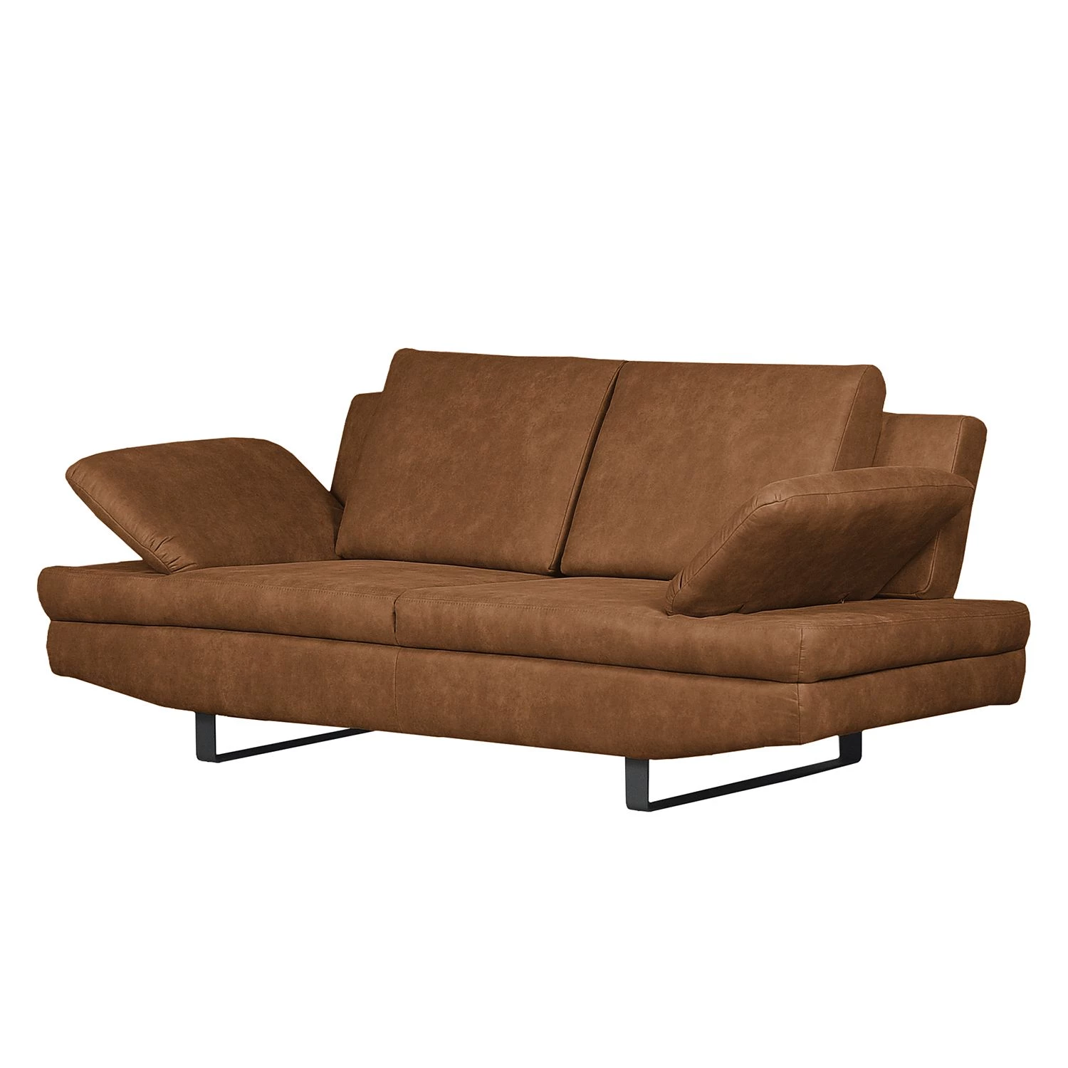 Fredriks Canapé Yovanna (2 places) - Aspect cuir vieilli - Cognac 4 Fredriks Canapé Yovanna (2 places) - Aspect cuir vieilli - Cognac – Image 4