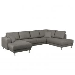 Fredriks Canapé panoramique Arietta II - Tourbe - Méridienne courte à gauche / longue à droite (vue de face)