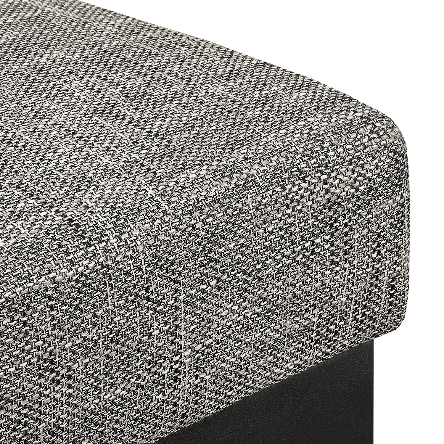 Roomscape Canapé panoramique Berrings - Convertible - Imitation cuir / Tissu structuré - Noir / Gris - Méridienne courte à gauche (vue de face) 24 Roomscape Canapé panoramique Berrings - Convertible - Imitation cuir / Tissu structuré - Noir / Gris - Méridienne courte à gauche (vue de face) – Image 24