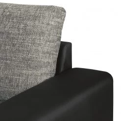 Roomscape Canapé panoramique Berrings - Convertible - Imitation cuir / Tissu structuré - Noir / Gris - Méridienne courte à gauche (vue de face) 55 Roomscape Canapé panoramique Berrings - Convertible - Imitation cuir / Tissu structuré - Noir / Gris - Méridienne courte à gauche (vue de face) -Canapés Soldes Magasin wohnlandschaft berrings mit schlaffunktion kunstleder strukturstoff schwarz grau longchair davorstehend links 3633489