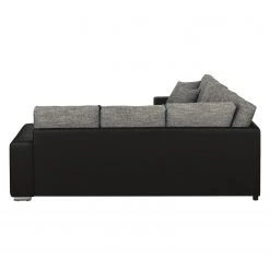 Roomscape Canapé panoramique Berrings - Convertible - Imitation cuir / Tissu structuré - Noir / Gris - Méridienne courte à gauche (vue de face) 42 Roomscape Canapé panoramique Berrings - Convertible - Imitation cuir / Tissu structuré - Noir / Gris - Méridienne courte à gauche (vue de face) -Canapés Soldes Magasin wohnlandschaft berrings mit schlaffunktion kunstleder strukturstoff schwarz grau longchair davorstehend links 3633517