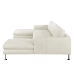 Fredriks Canapé panoramique Bivona II - Blanc perlé -Canapés Soldes Magasin wohnlandschaft bivona ii echtleder perlweiss 4187332