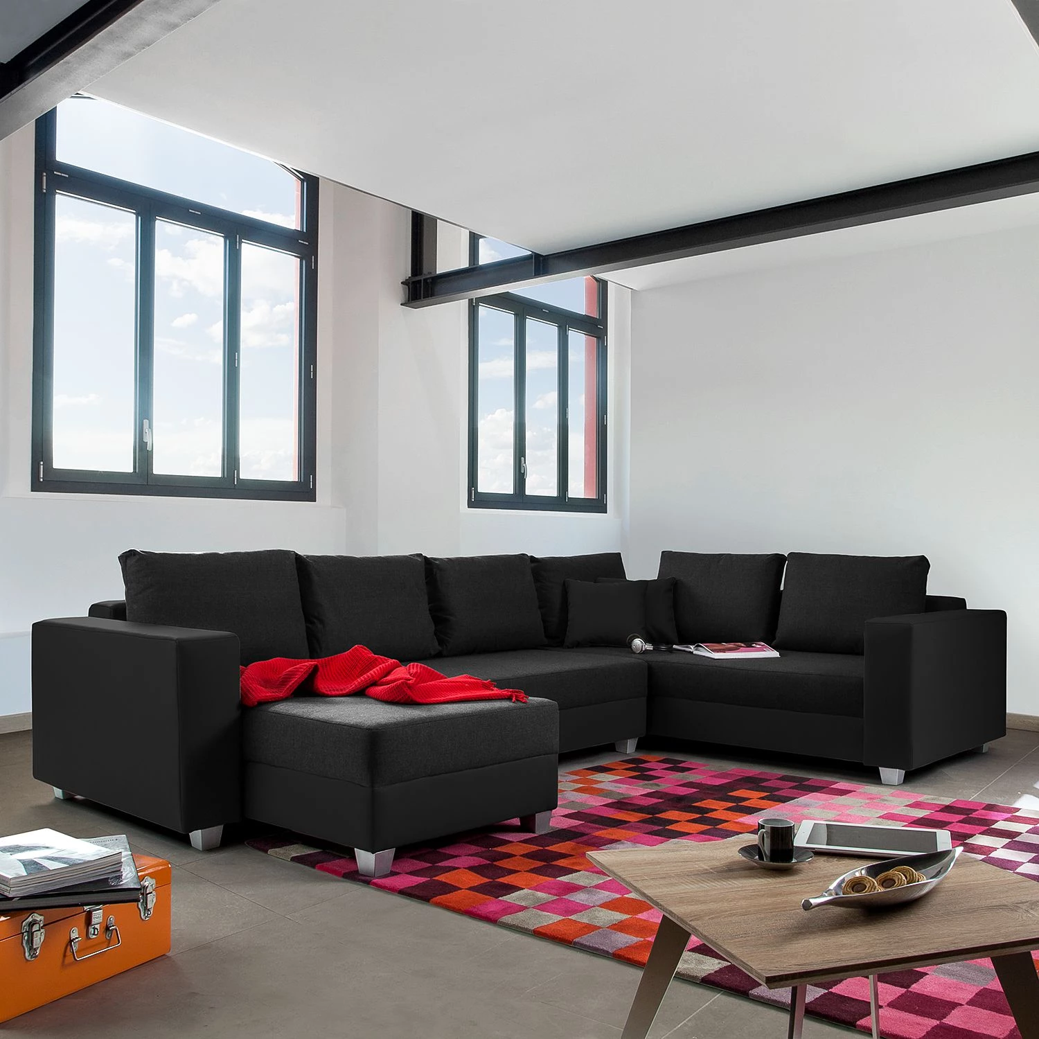 Fredriks Canapé modulable Dublin (convertible) - Noir 2 Fredriks Canapé modulable Dublin (convertible) - Noir – Image 2