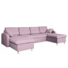 Mørteens Canapé panoramique Eastville - Convertible- Tissu - Mauve - Sans fonction couchage