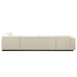 Canapé panoramique Kinx Tissu - Tissu Osta: Blanc vieilli - Méridienne courte à gauche / longue à droite (vue de face) -Canapés Soldes Magasin wohnlandschaft kinx webstoff longchair davorstehend links ottomane rechts stoff osta altweiss 4321124