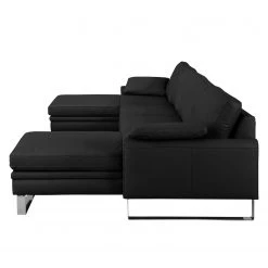 Fredriks Canapé panoramique Laureto II - Noir -Canapés Soldes Magasin wohnlandschaft laureto ii echtleder schwarz 4186680