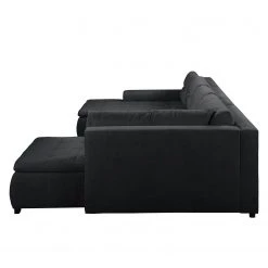 Fredriks Canapé panoramique Norley (convertible) - Tissu 28 Fredriks Canapé panoramique Norley (convertible) - Tissu -Canapés Soldes Magasin wohnlandschaft norley mit schlaffunktion webstoff longchair davorstehend links ottomane rechts dunkelgrau 5102500