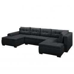 Fredriks Canapé panoramique Norley (convertible) - Tissu 29 Fredriks Canapé panoramique Norley (convertible) - Tissu -Canapés Soldes Magasin wohnlandschaft norley mit schlaffunktion webstoff longchair davorstehend links ottomane rechts dunkelgrau 5102504