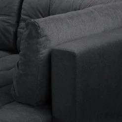 Fredriks Canapé panoramique Norley (convertible) - Tissu 32 Fredriks Canapé panoramique Norley (convertible) - Tissu -Canapés Soldes Magasin wohnlandschaft norley mit schlaffunktion webstoff longchair davorstehend links ottomane rechts dunkelgrau 5102520