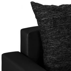 Fredriks Canapé panoramique Sibenik (convertible) - Imitation cuir / Tissu structuré - Anthracite - Méridienne courte à droite / longue à gauche (vue de face) -Canapés Soldes Magasin wohnlandschaft sibenik kunstleder strukturstoff anthrazit longchair davorstehend rechts ottomane links 4960196