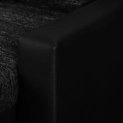 Fredriks Canapé panoramique Sibenik (convertible) - Imitation cuir / Tissu structuré - Anthracite - Méridienne courte à droite / longue à gauche (vue de face) -Canapés Soldes Magasin wohnlandschaft sibenik kunstleder strukturstoff anthrazit longchair davorstehend rechts ottomane links 4960204