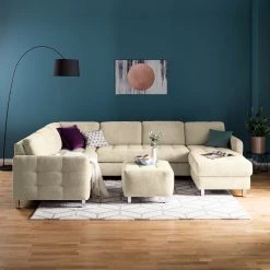 Fredriks Canapé panoramique Tanete - Beige clair - Méridienne courte à droite / longue à gauche (vue de face) - Fonction couchage 18 Fredriks Canapé panoramique Tanete - Beige clair - Méridienne courte à droite / longue à gauche (vue de face) - Fonction couchage -Canapés Soldes Magasin wohnlandschaft tanete strukturstoff longchair davorstehend rechts ottomane links mit schlaffunktion hellbeige 4997232