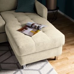 Fredriks Canapé panoramique Tanete - Beige clair - Méridienne courte à droite / longue à gauche (vue de face) - Fonction couchage 28 Fredriks Canapé panoramique Tanete - Beige clair - Méridienne courte à droite / longue à gauche (vue de face) - Fonction couchage -Canapés Soldes Magasin wohnlandschaft tanete strukturstoff longchair davorstehend rechts ottomane links mit schlaffunktion hellbeige 4997244