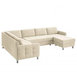 Fredriks Canapé panoramique Tanete - Beige clair - Méridienne courte à droite / longue à gauche (vue de face) - Fonction couchage 23 Fredriks Canapé panoramique Tanete - Beige clair - Méridienne courte à droite / longue à gauche (vue de face) - Fonction couchage -Canapés Soldes Magasin wohnlandschaft tanete strukturstoff longchair davorstehend rechts ottomane links mit schlaffunktion hellbeige 5145184