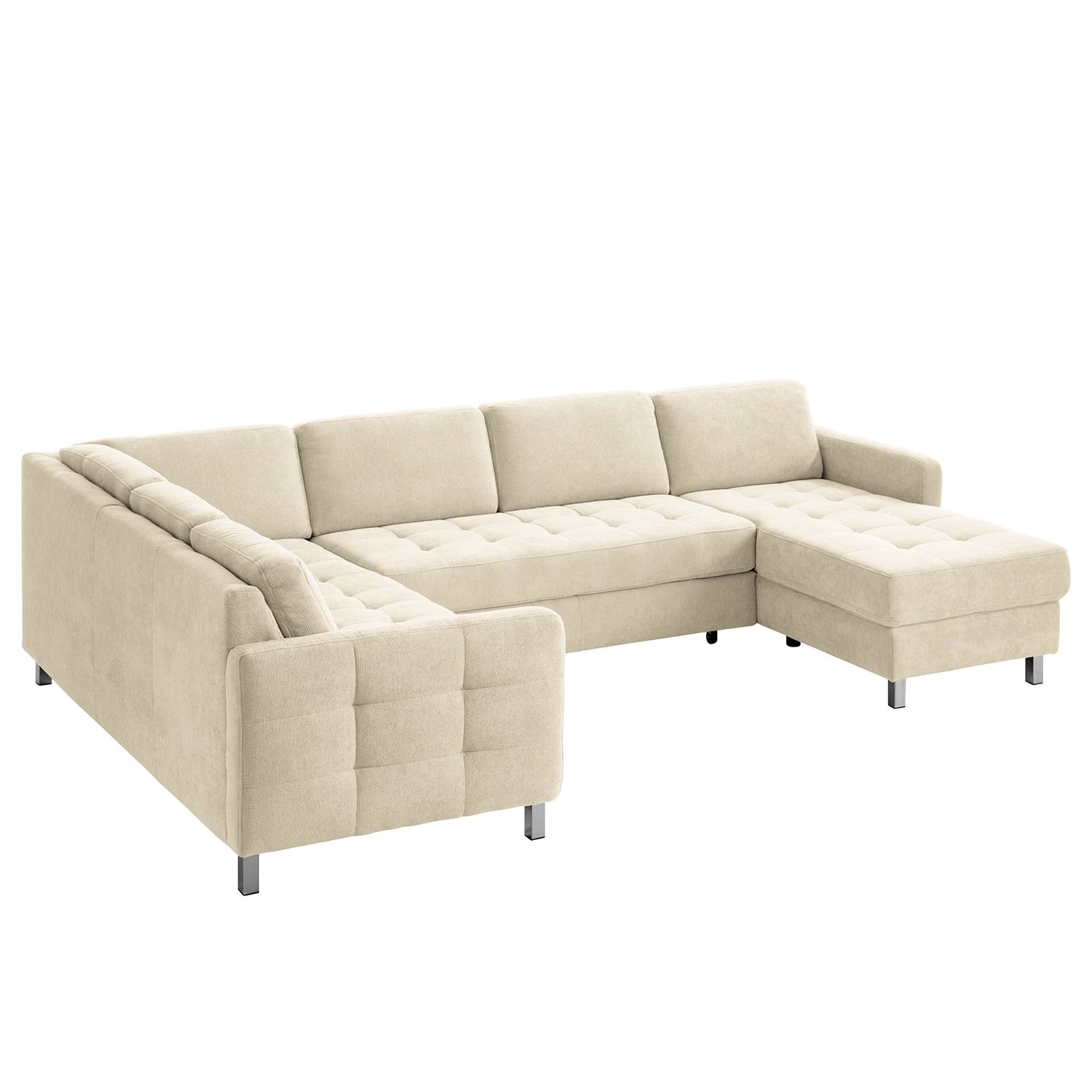 Fredriks Canapé panoramique Tanete - Beige clair - Méridienne courte à droite / longue à gauche (vue de face) - Fonction couchage 8 Fredriks Canapé panoramique Tanete - Beige clair - Méridienne courte à droite / longue à gauche (vue de face) - Fonction couchage – Image 8